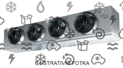 výparník ECO - Luvata GCE254E8ED, 4.92 kW (dT 8 st., R404) s odtáváním